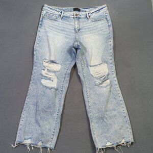 Buckle Black Jeans Women's 36x32 Blue Fit No. 53 Wide Leg Distressed Denim